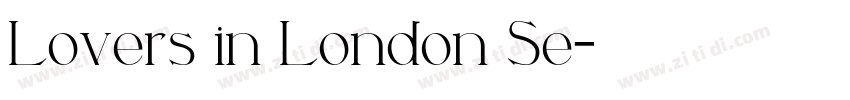 Lovers in London Se字体转换